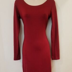 Long burgundy dress 